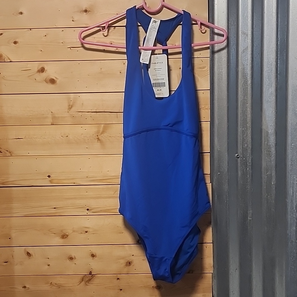 Fabletics Gabriella Swimsuit One Piece Navy Blue Size Medium NEW